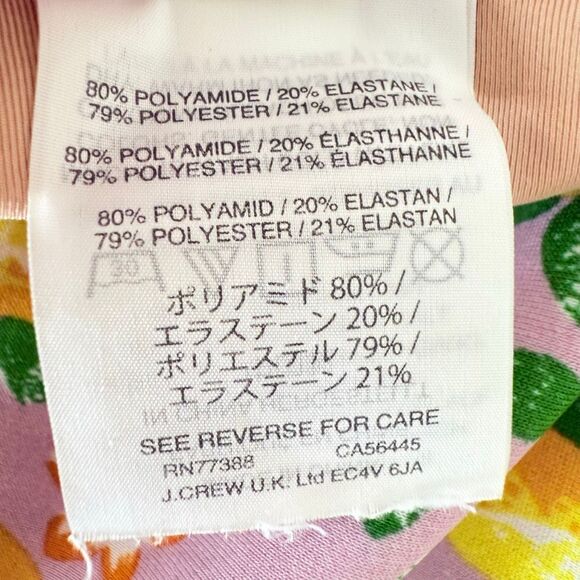 J.Crew Women Size 34B Bikini Top and Small Bikini Bottom Pink Lemon Print Bikini - Picture 13 of 14